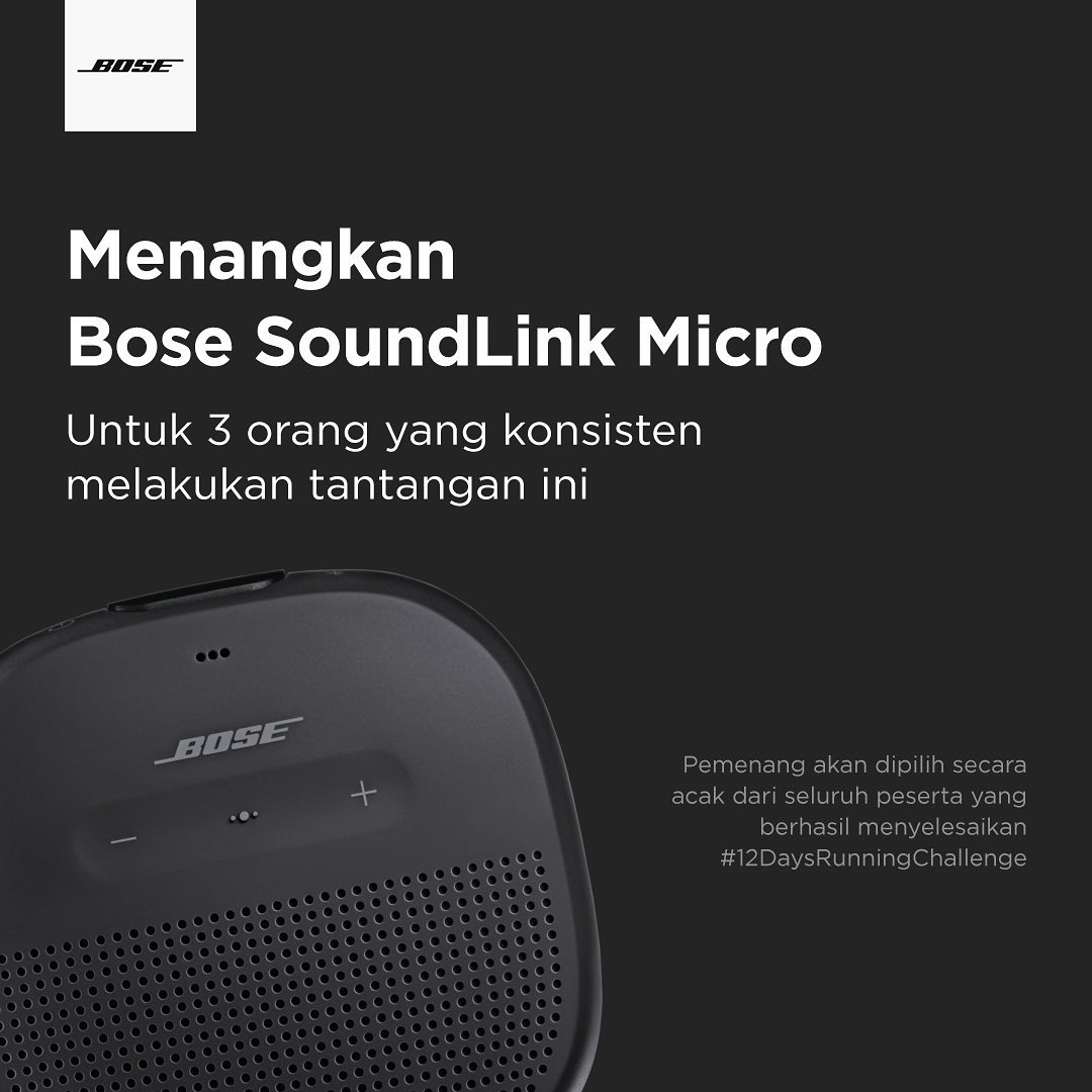 Doorprize 🎁 Run with Bose - 12 Days Running Challenge • 2022