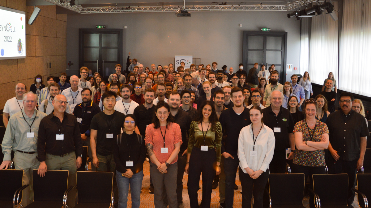 SynCellEU's tweet photo. #SynCell22 is now over. Great to see so many researchers from different disciplines come together and share their knowledge about #syntheticcell. 

We can’t wait for #SynCell23 next year in Minneapolis, USA, hosted by @BuildACell!
More info: https://t.co/wVFX4y0vVO https://t.co/FlmqoW3cJK