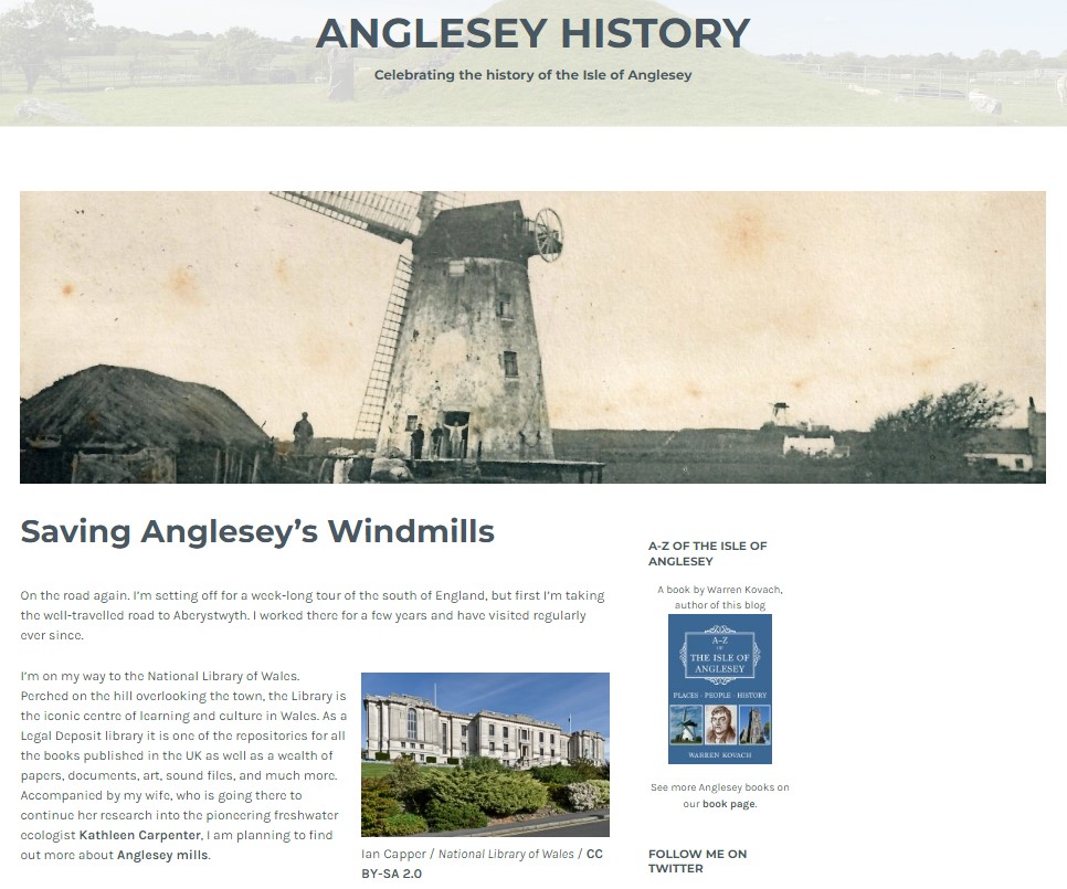 New blog from Anglesey History - early attempts to preserve the Windmills of Anglesey. angleseyhistory.wordpress.com/2022/05/23/sav…

@ukmills @SPAB1877 <a href="/CPRW_UK/">CPRW</a> @RC_Archive <a href="/RCAHMWales/">CBHC / RCAHMW</a> <a href="/NLWales/">National Library of Wales</a> <a href="/AmgueddfaCymru/">Amgueddfa Cymru | Museum Wales</a> @MillsArchive <a href="/WelshMillsSoc/">Welsh Mills Society</a>