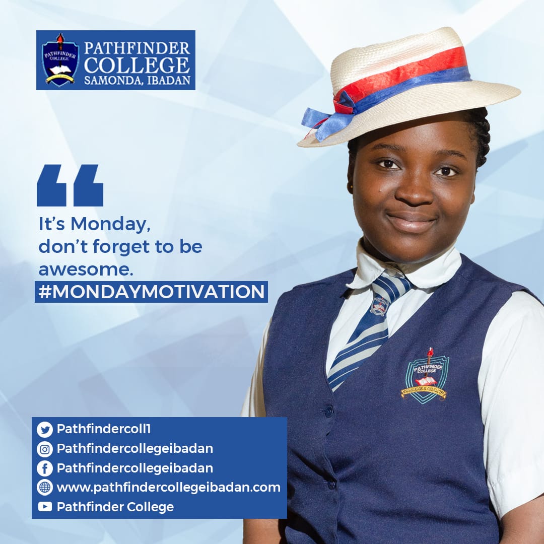 PathfinderColl1's tweet photo. It's Monday, don't forget to be awesome👨‍🎓👩‍🎓

#monday #mondaymotivation #school #education #happymonday #ibadanschools #everychildmatters #educationmatters #educationispower #educationiskey #bepositive #learning #learneveryday #ibadan #samonda #samondaschools https://t.co/kFH29AnrJG