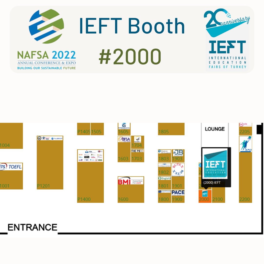 IEFTurkey's tweet photo. IEFT will be at NAFSA 2022 Denver, Colorado. Visit us in our booth #2000! We will be close to the entrance on the right corner. We look forward to meeting and having a talk with you about our fabulous events!
#ieft #ieftfairs #iefttalkswebinars #euroasiaagentworkshop https://t.co/WhVIGgYs8M