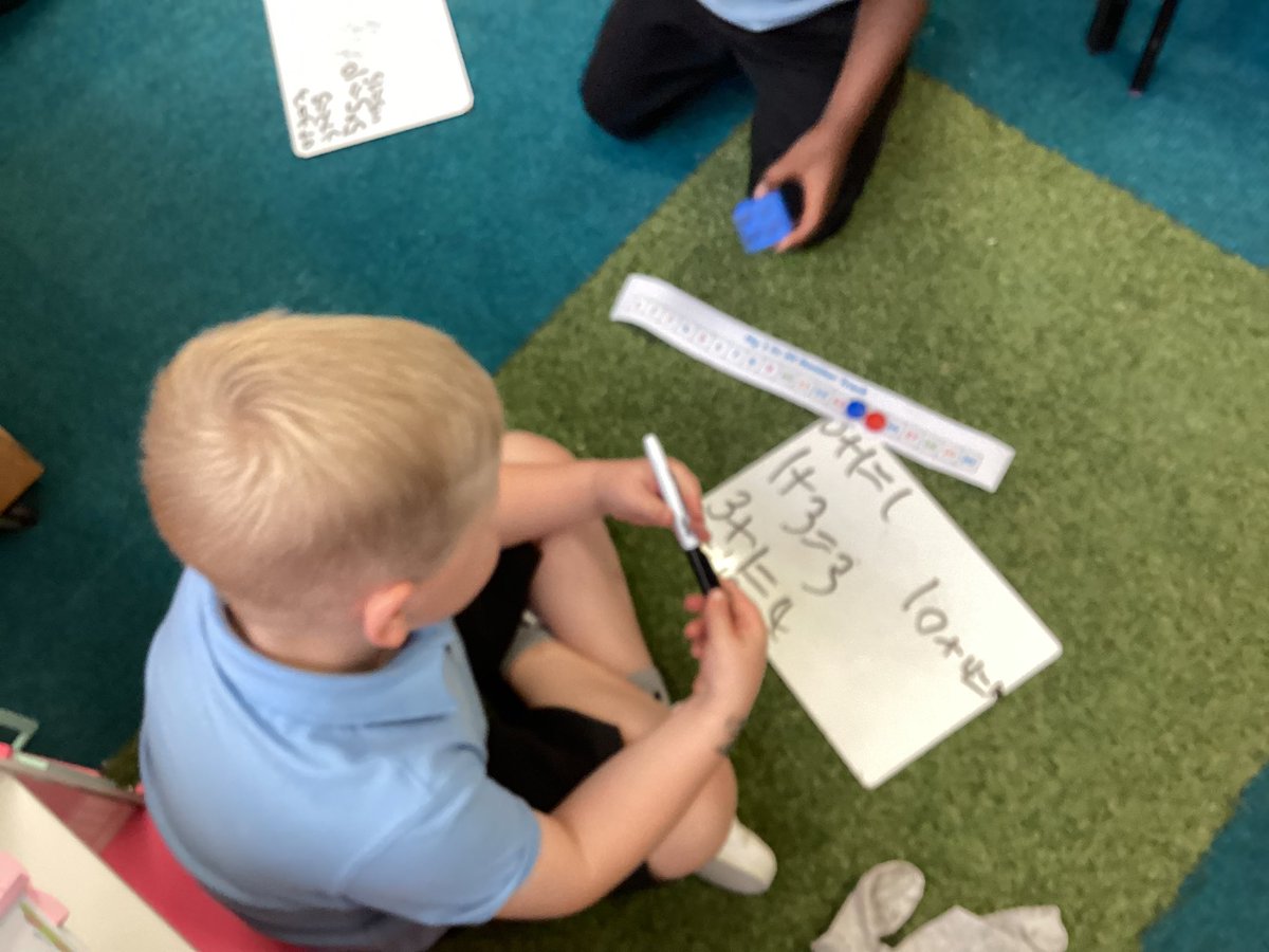 DolphinsBCP's tweet photo. Today we are learning to count on using a number track. Some of us used a whiteboard to keep track of the calculations we were doing. https://t.co/c79VYw9xB4