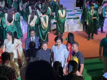 Pawan Kalyan with Renu on the occasion of Akira Graduation Day