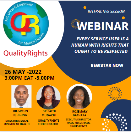 qualityrightske's tweet photo. The webinar will focus on creating a paradigm shift in the mental health sector by creating awareness and capacity building for mental health care workers and practitioners to aid in the reform of the mental health sector.
#mentalhealth #MentalHealthMonth https://t.co/8NEssDAi98