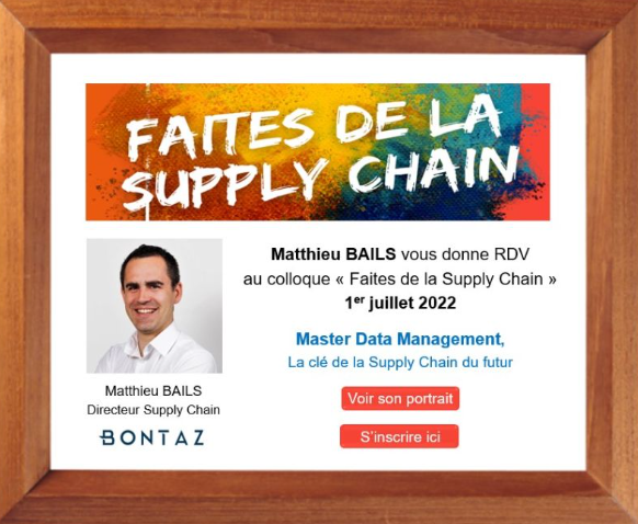 Connaissez-vous Matthieu BAILS, Directeur #SupplyChain du Groupe Bontaz, leader mondial français des fonctions hydrauliques dans l'automobile. Il animera une conférence sur le #MasterDataManagement (MDM) à l’occasion du colloque «Faites de la Supply Chain»
lnkd.in/emqMWyzh