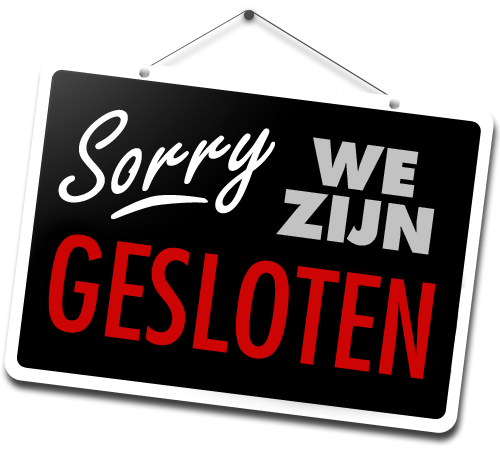 Donderdag 26 mei (Hemelvaartsdag) en vrijdag 27 mei zijn al onze vestigingen gesloten.