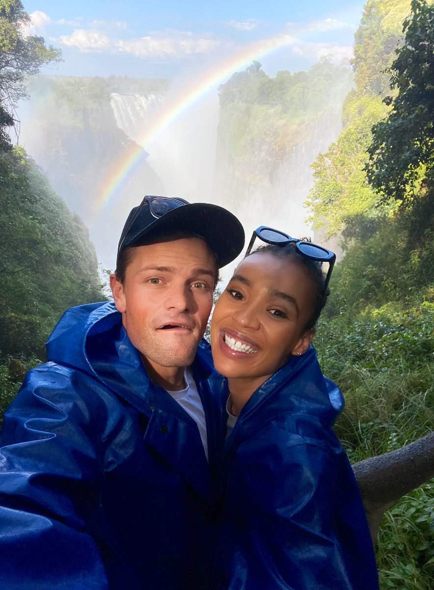 qinisovandamme's tweet photo. Hello from Zimbabwe’s incredible Victoria Falls! Gareth and I are so grateful to be here. ❤️ https://t.co/Hg4bYYVTUV
