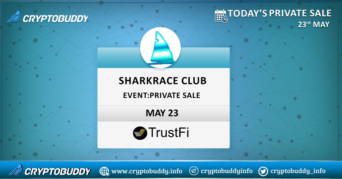 CryptolenzHQ's tweet photo. 🔐 #PrivateSale Events Today 🌞

🥊 @sharkracecom on @trustfiorg

Load up your bags 💰 on private sales before #IDO. FIND exclusive private #deals only on https://t.co/QK7Xb2SXrM 🐤 

#cryptocommunity #cryptoinvesting #ventures #cryptoresearch https://t.co/IHu8nXMMsG