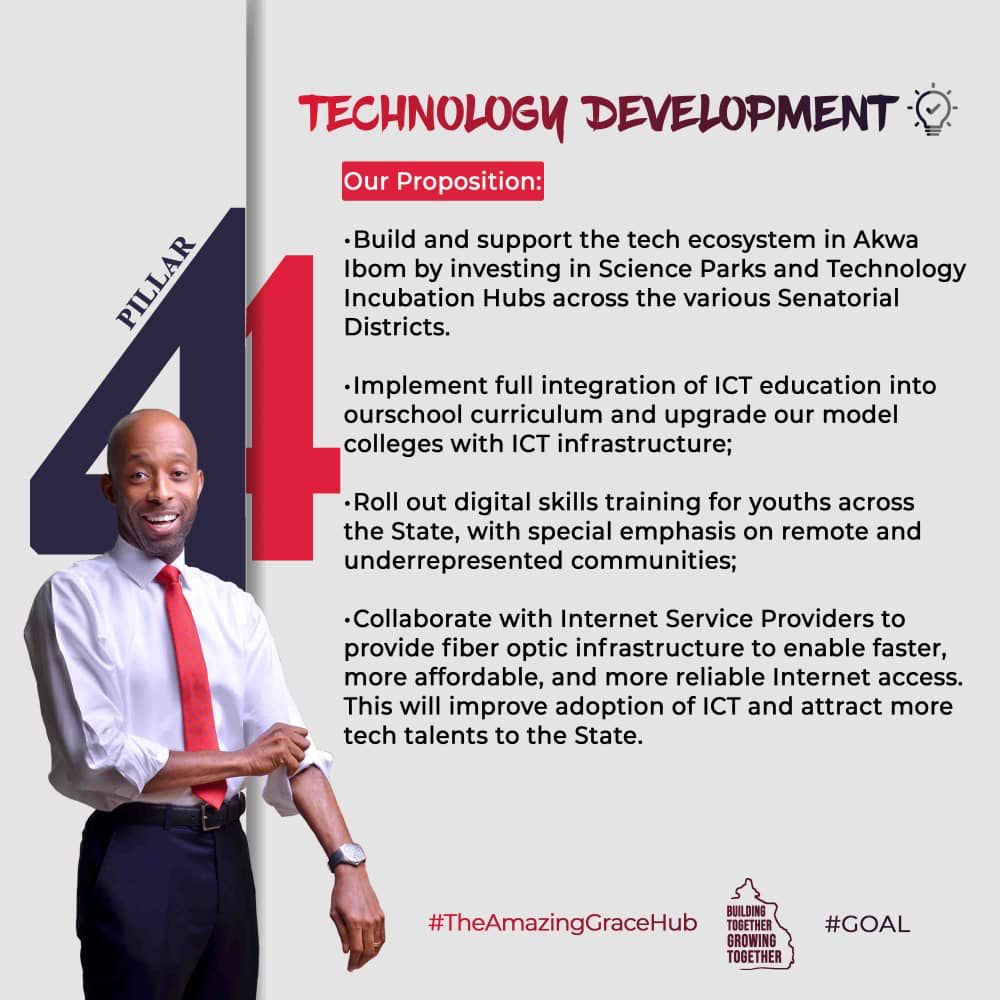 ilexdan's tweet photo. @LukeOnofiok's GOAL Proposition 

Pillar 4 - Technology Development 

#AkwaIbomTwitter
#Pillars 
#GOAL
#BuildingtogetherGrowingtogether 
#TheFuture 
#TheBestFootForward 
#ReadyToServe https://t.co/DJXCOPnRTU