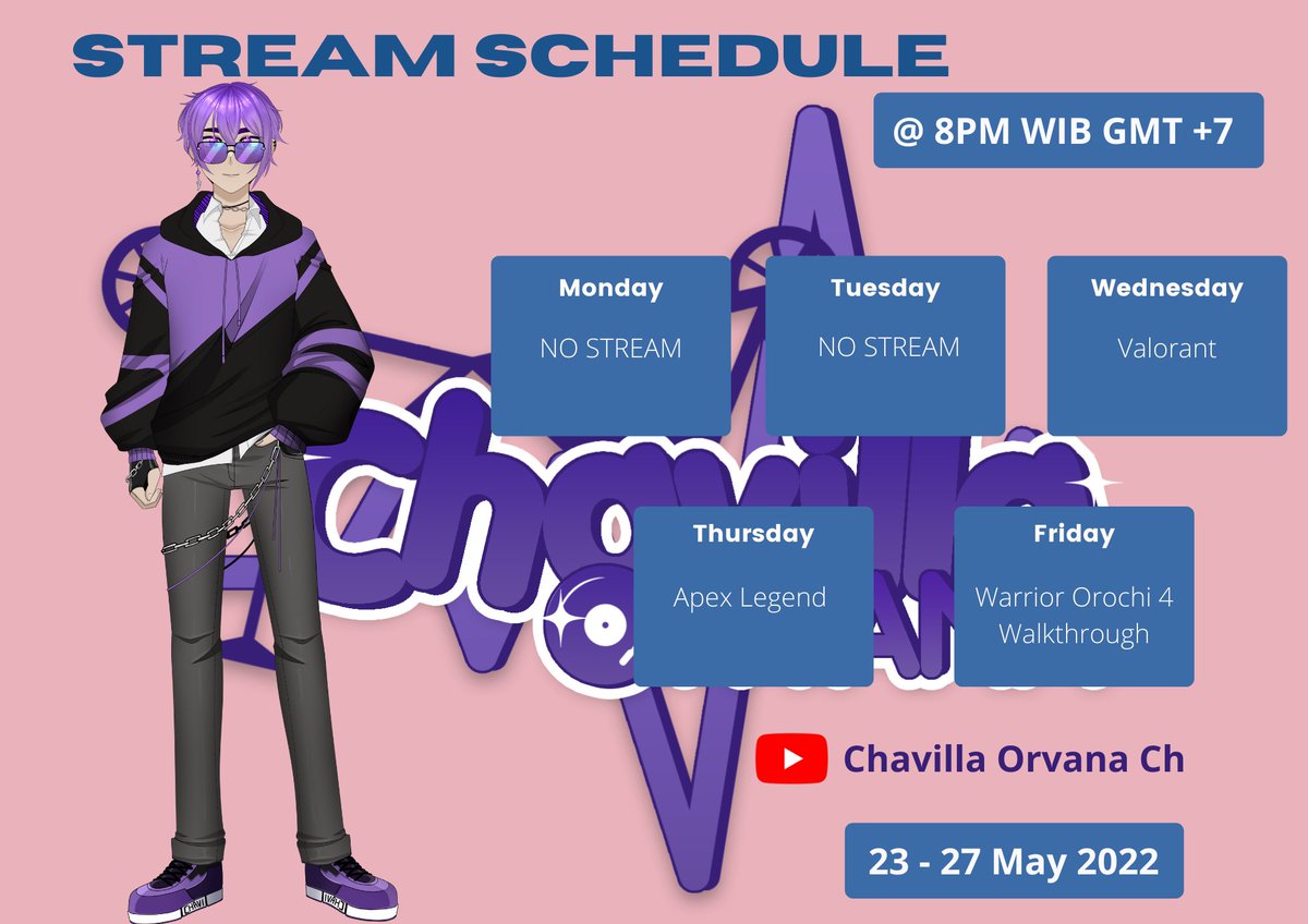 Its_Chaviii's tweet photo. KONNIVIWAAAAA
schedule of the week!!
stay tune~
TAGS:
NSFW: #Vikep
Arts: #ViDraw
Memes: #Vunny
General: #Chavi #ChaviOrvana
Live: #ViLive https://t.co/ZbUOKabMRZ
