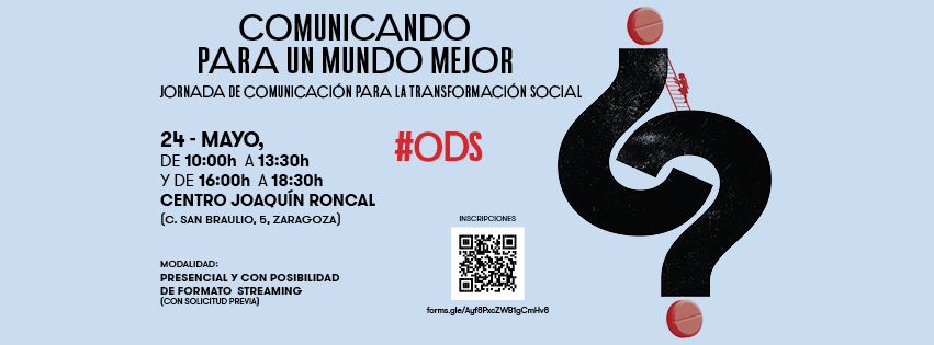 📢Participa mañana en la jornada ‘#Comunicación para un mundo mejor’ en #Zaragoza. 

📅 24 de mayo de 10h a 18.30h.
📍 Centro Joaquín Roncal. C/ San Braulio 5, Zaragoza.
✏️Inscripción: bit.ly/3Pw0njG

Más información: farmaceuticosmundi.org/jornada-comuni…