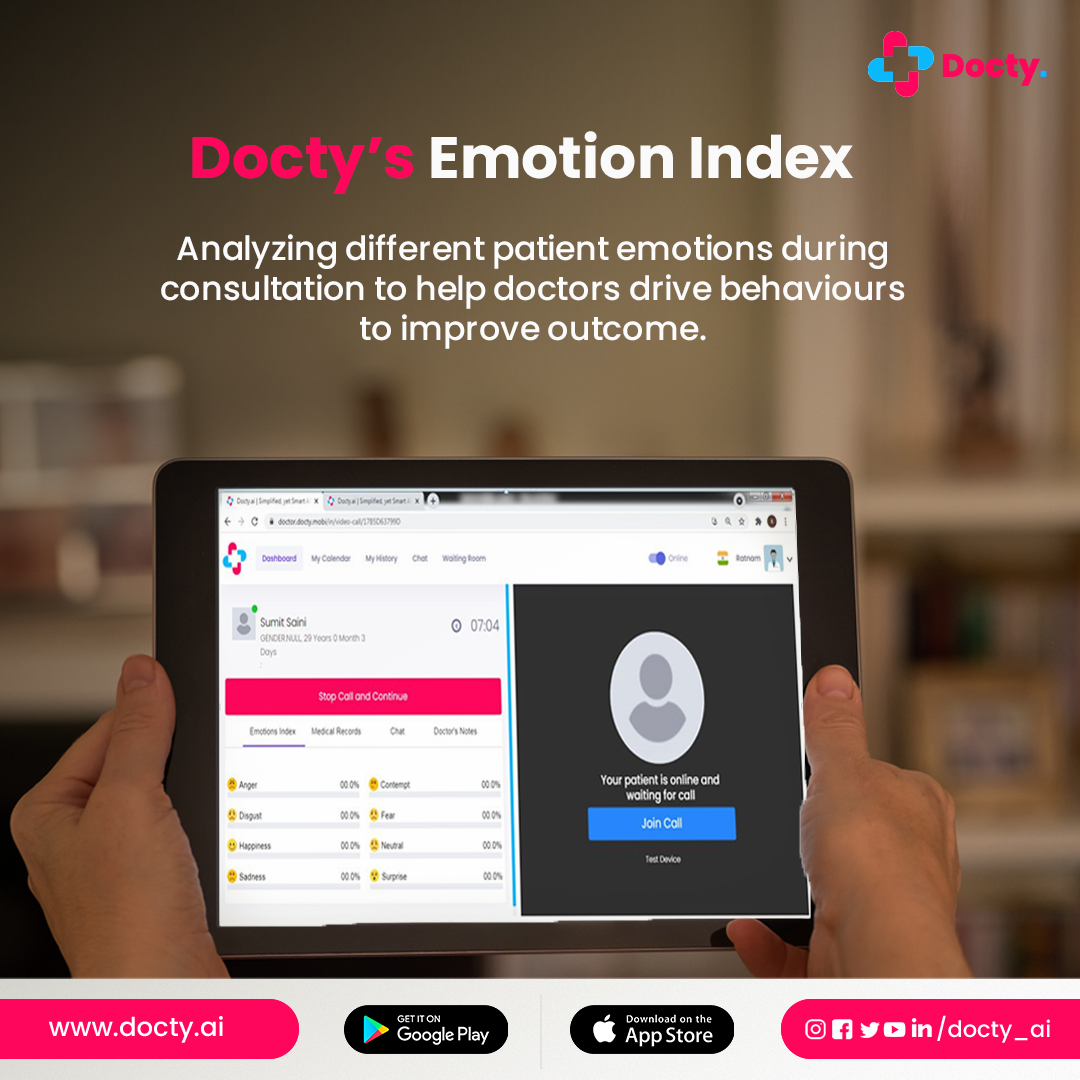 docty_ai's tweet photo. Docty's Emotion Index drives care delivery to be more efficient and focused by providing doctors with real-time analysis of a patient's facial emotions.

Let #doctor talk to you based on your mental status, visit https://t.co/xuXrtudELw to book consultation

#docty #Emotions https://t.co/CST6bgYfIv