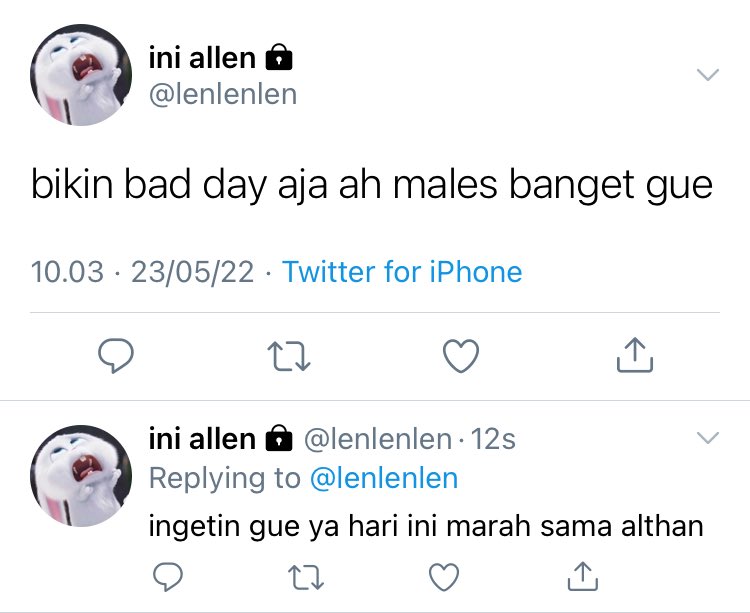 jellenophile's tweet photo. nomin a few tweets au
althan — allen

ditinggal althan seharian https://t.co/leebpZnyEY