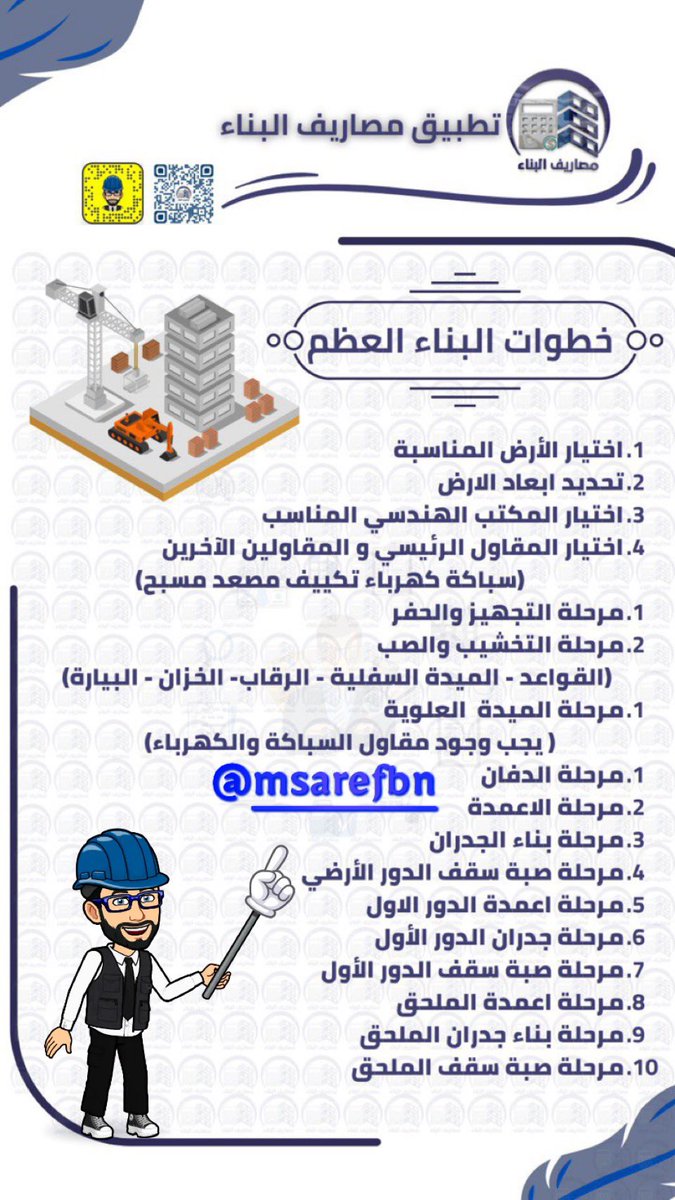 💢مهتم أو مقبل على بناء المنزل فضل هذي التغريدة 
💢تعرف أحد مقبل على البناء رتويت عشان الكل يستفيد

💢مراحل البناء(العظم)👇🏻💁‍♂️
ضمن سلسة مختصر #رحلة_البناء

#خطوات_البناء #خطوات_التشطيب #التصميم_الداخلي