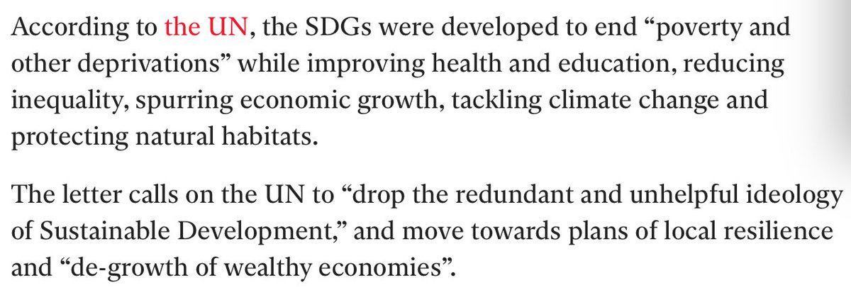 AndMedh's tweet photo. Academics call on "@UN to “drop the redundant and unhelpful ideology of #SustainableDevelopment,” and move towards plans of local #resilience and “#degrowth of wealthy economies” #ScholarsWarning

https://t.co/fGLPnWSFWf

#GPDRR2022 #SDG @EliotJacobson @_ppmv #TellTheTruth #SDGs https://t.co/yTfo4yH9iP