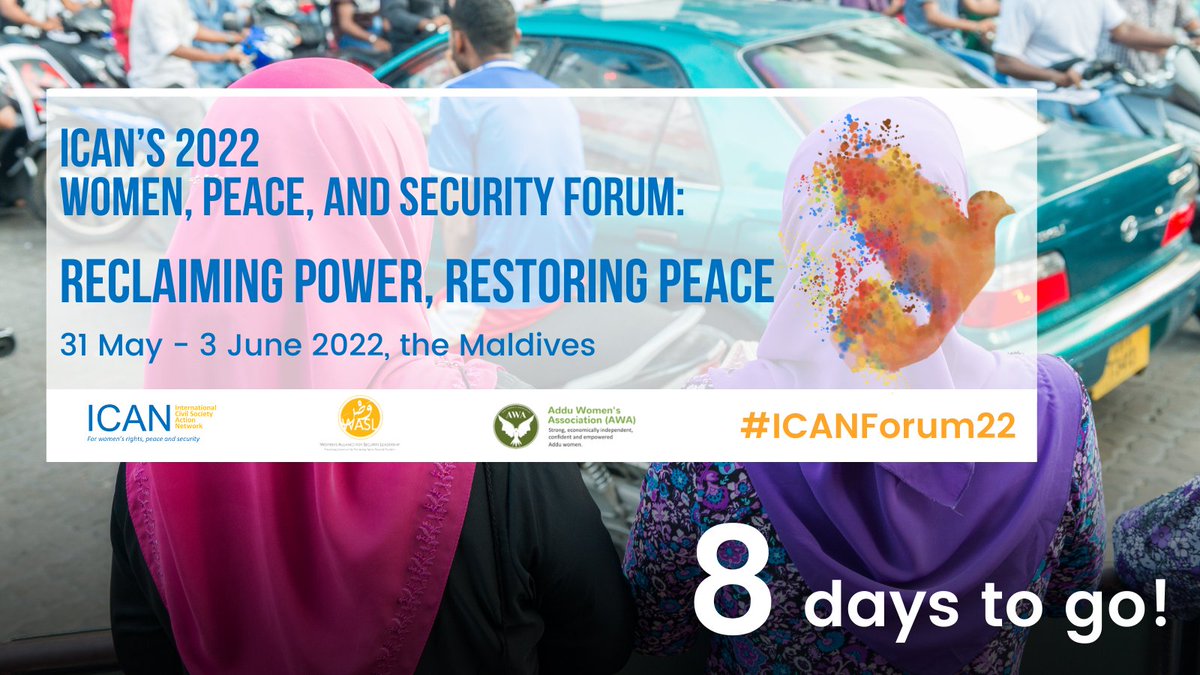 whatthewomensay's tweet photo. 📣 8 days until #ICANForum22
👉 EXCHANGE
Afternoon sessions enable small group exchange & learning led by ICAN team or #WASL members on topics such as advocacy for inclusive peace processes, peace education, gender & identity in #extremisms, & #peacebuilding from the diaspora. https://t.co/g8cgNMxfV1