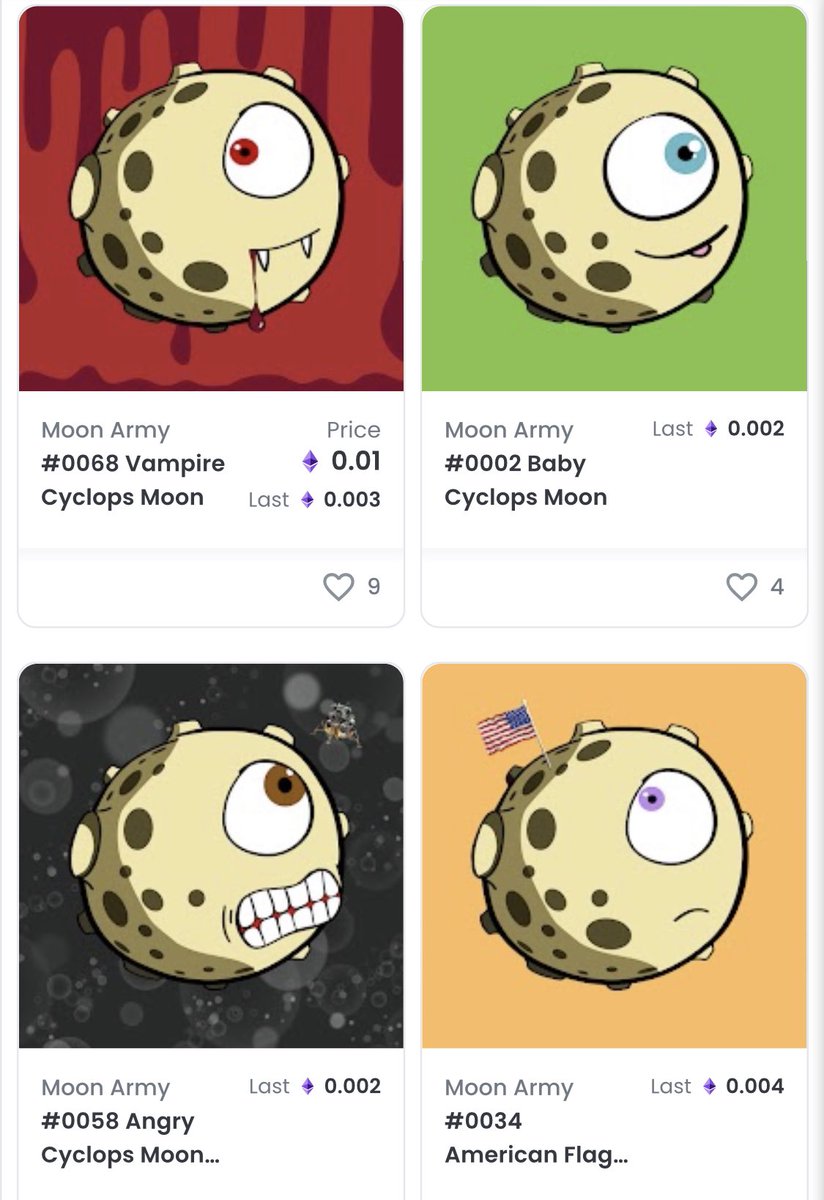 cryptobyls's tweet photo. GMM (Good Monday Morning π)
Did you know I had only 4 Cyclops moons in the #MoonArmy #MoonArmyCollection but planned to add 2 more in the next Phase ππ» https://t.co/8Wy3xcNVIe