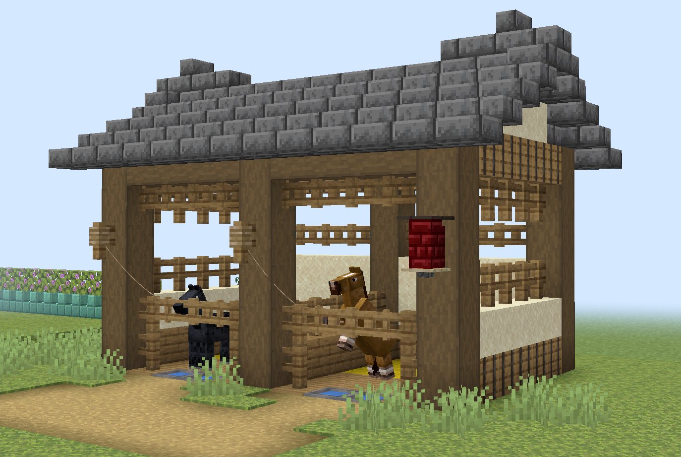 Twitter 上的宝条みちる Minecraft Rt Iroha13 Minecraft 和風な馬小屋https T Co F6ee4ve5dg Twitter