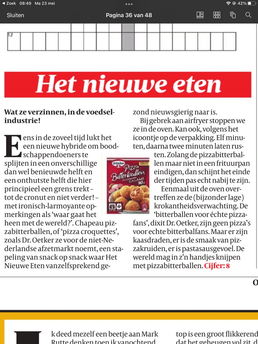 Een 8! Nu ben ik toch wel benieuwd.
