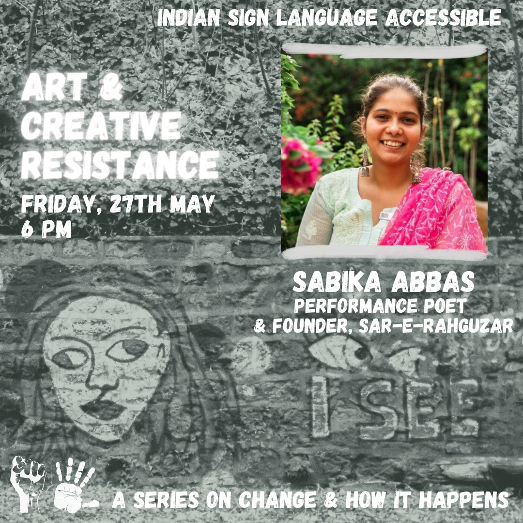 GatherSisters's tweet photo. Sisters, 

Art holds the power to turn words &amp; brush strokes into a political moment. How are artists putting forward their visions of change? Whose voices &amp; narratives get seen &amp; why? Come listen!

Guests https://t.co/JZeUVYe0Pj
Host @gopikabashi
Register https://t.co/BEn0uhyFOF https://t.co/3lTfTPvSc0
