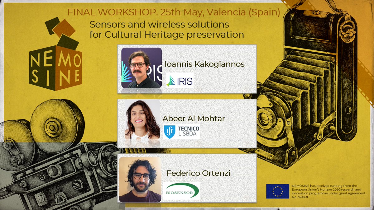 nemosineproject's tweet photo. Last day for registrations today! Do not miss the opportunity to know how sensors and wireless solutions can help to the Cultural Heritage conservation.
Free registrations here👉https://t.co/c8N5Vy8ovP
#culturalheritage #CHconservation #H2020 https://t.co/imDnMfNCB9
