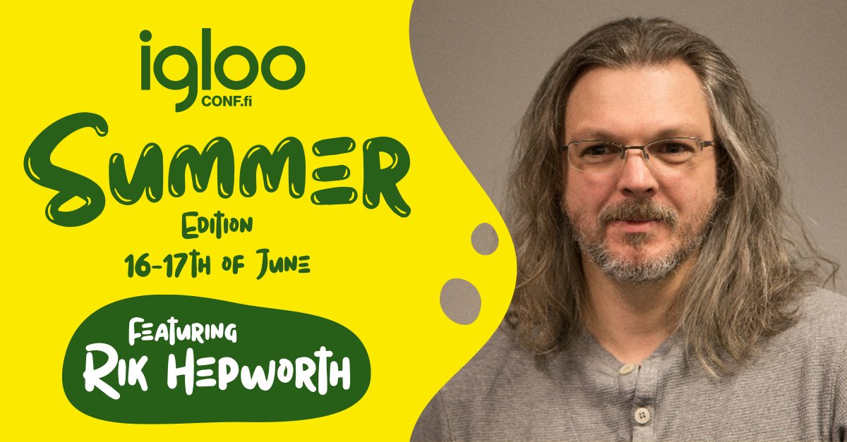 @rikhepworth is Chief Consulting Officer at Black Marble, #Microsoft Regional Director, #Azure #MVP, and he's coming to #IglooConf!

At Igloo, he'll be sharing his experience of moving an enterprise app to the #cloud. Don't have a ticket yet? Go to iglooconf.fi!🏃