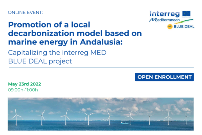 bluedeal_med's tweet photo. #BDOpenday
The open day "Promotion of a local decarbonization model based on marine energy in Andalusia" organised by #U-SPACE is about to start.
If you want to follow it online, we leave you the direct link: https://t.co/hj7LtUORzJ https://t.co/m7t18NgDoZ