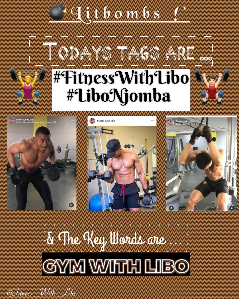 ZamoliwaniM's tweet photo. Let's get fit and healthy with Libo Njomba ...He said he can't to GYM WITH us ...The question is are you ready to GYM WITH LIBO
#FitnessWithLibo 
#LiboNjomba
Goodmorning....nayi itea https://t.co/8uwQVwTlNT