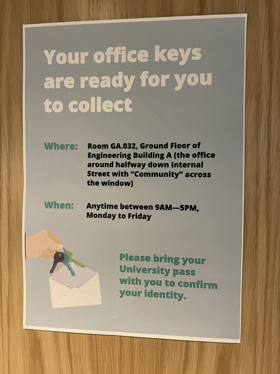 Hello new office - oh no we forgot to mention we changed our minds about leaving keys on desks ! 😞