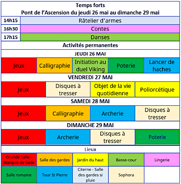 chateaumiolans's tweet photo. Grandes Médiévales du Pont de l’Ascension du jeudi 26 mai au dimanche 29 mai de 11h00 à 18h30 avec la Compagnie Médiévale de Savoie La Lir.
Retrouvez dans le programme les temps forts à 14h15, 16h30 et 17h15 ainsi que toutes les activités en fonction du jour. https://t.co/994iBHLgxw