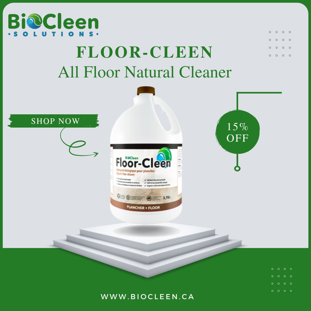 Biocleensoluti1's tweet photo. Floor-Cleen
β
All Floor Natural Cleaner
β
Recommended for cleaning all types of floors wood, stone, tile, or laminate
β
PH neutral cleaner
β
Safe to use around children and pets
β
BUY NOW:https://t.co/YaUs4xQFpt
#floorcleaner #naturalcleaner #neutralph #safetouse #allfloorcleaner https://t.co/8bn4q02R17