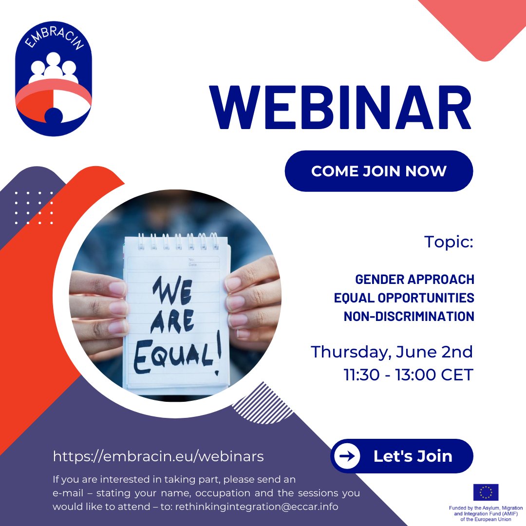 EmbracinEU's tweet photo. 𝕋ℍ𝕀𝕊 𝕎𝔼𝔼𝕂!

We will continue talking about stereotypes and we will explore ways to communicate this issue and tackle it!

💻Join our webinar at 11.30 AM to learn more!!

#refugees #integration #inclusion #Eu #AMIF https://t.co/2HPJE45chg