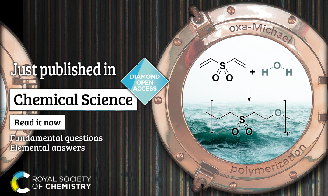 Previously seen in @ChemRxiv now out in @ChemicalScience – the first example of polymerizing water (as one of two monomers) yielding a polyethersulfone and its use in polymer electrolytes. #MyFirstChemSci with @EnMatLab @kemijski and A.D: Boese - pubs.rsc.org/en/Content/Art…