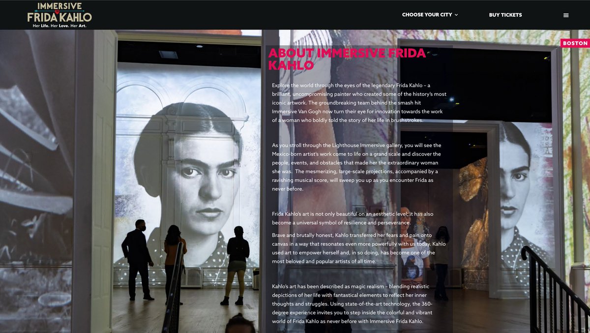 ishii_mit's tweet image. 【没入FRIDA世界】IMMERSIVE FRIDA KAHLO in Boston
immersive-frida.com/boston/
"Her Life. Her Love. Her Art."
Deeply impressive immersive narrative.