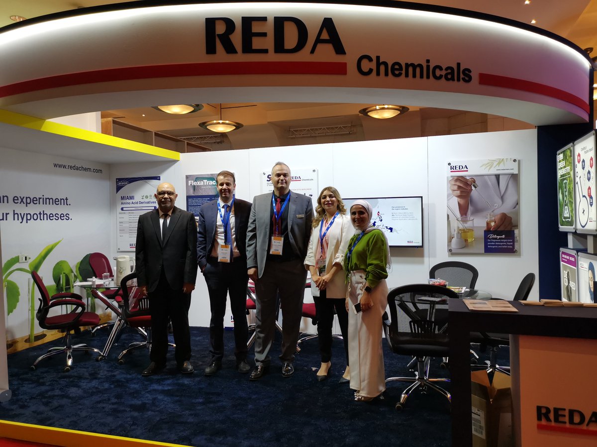 REDACHEMICALS's tweet photo. #DETEX 2022: First-day clicks!
We look forward to seeing you at the Kempinski Hotel in Amman, Jordan! Visit our stand R6 and learn about our advanced solutions for #detergents, #homecare, and #personalcare.
#WeAreREDA #specialtychemicals https://t.co/4BaqqJUiIb