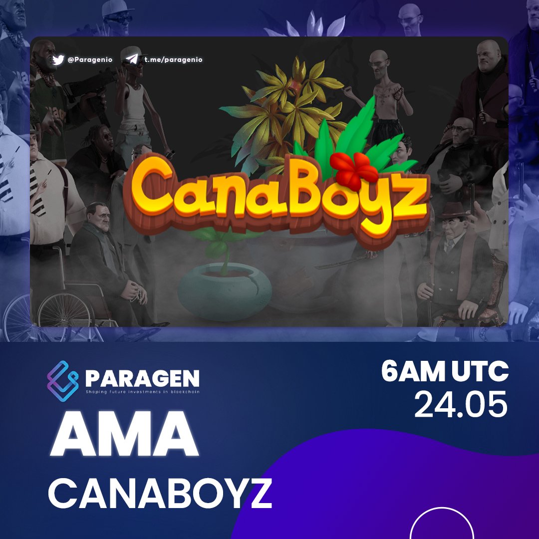 Paragenio's tweet photo. GET READY FOR THE #AMA with OUR NEXT #IGO, @Canaboyz 🍀

🗓 When? 24th of May 6:00 AM UTC 
🌐 Where? https://t.co/pq7XUcebSP

💸 Join us FOR a $150 reward pool - split amongst the 5 best questions 

Like + follow 
#paragen #bsc #bnb #ido #AMA https://t.co/c2xP8TJNHW