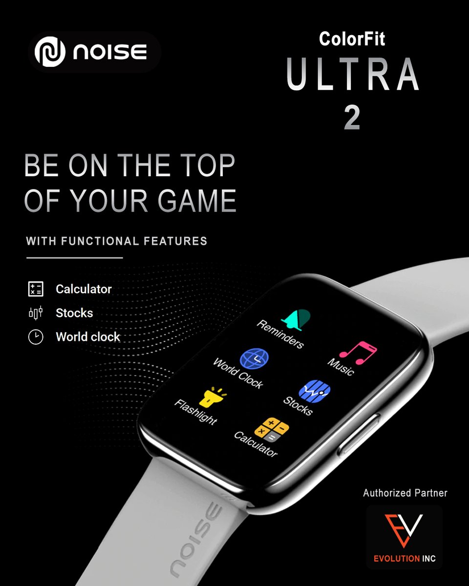 evolutioninc_'s tweet photo. Introducing #colorfitultra2 #Smartwatch with 1.75" HD Display, Aluminum Alloy Body, 60 #sports Modes, Spo2, Lightweight &amp; Stock Market Info.
Evolution Inc - business@evonext.in
#noisesmartwatch #evolutionincindia #distributors #india #fitness #gadgets #watches #noise https://t.co/7u4EpHvx8J