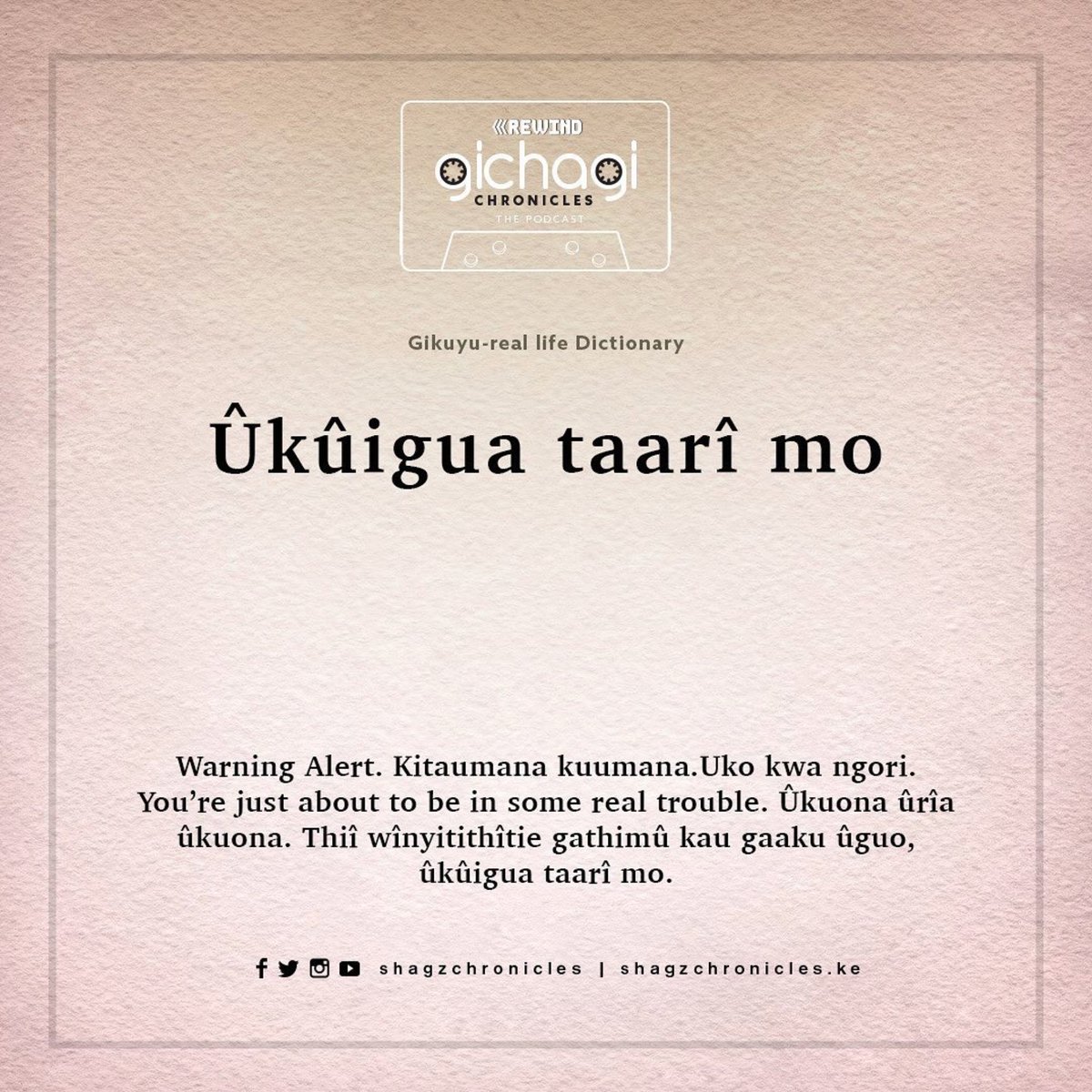 ShagzC's tweet photo. Chunga #warning #chunga #trouble #caution #shagzchronicles #kikuyudictionary #ngori #admonish #lesson #reprimand #talkingto #example https://t.co/jZYud87Oqz