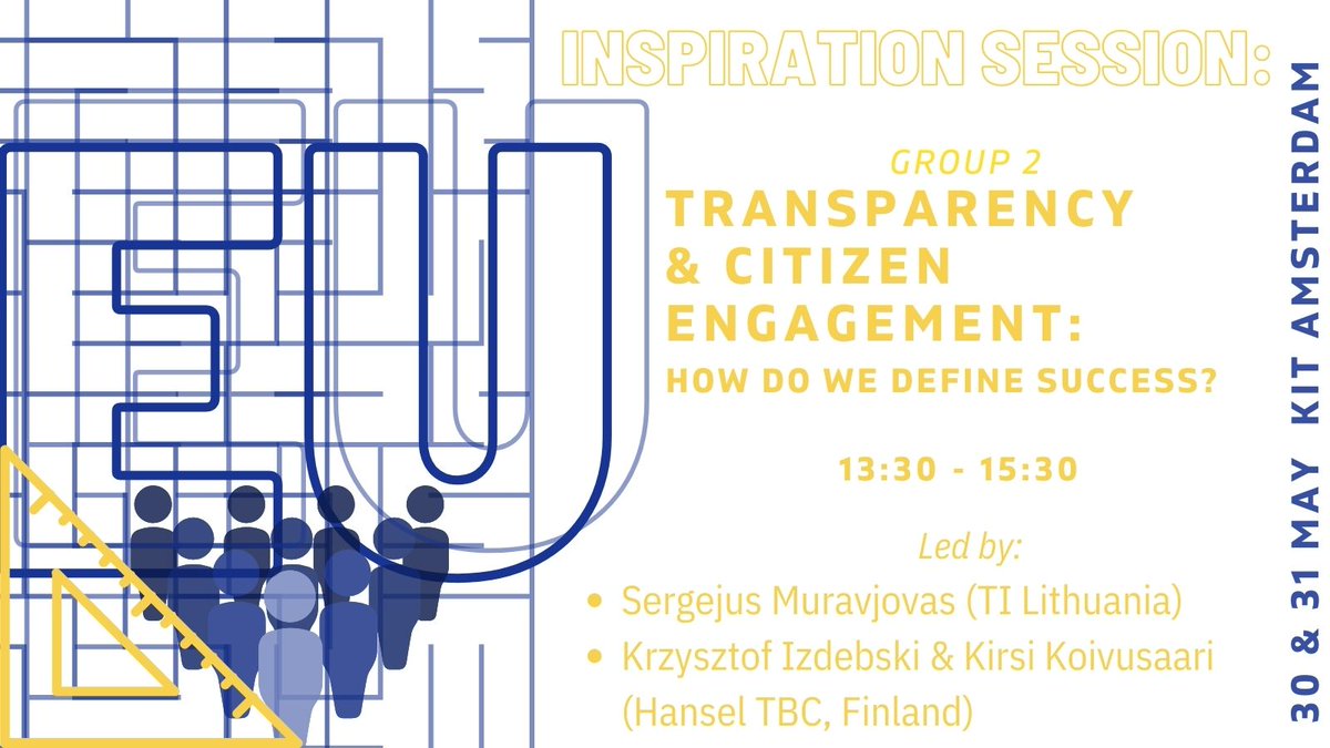 OpenStateEU's tweet photo. Over een week gaat het Open Procurement evenement van start. Ook @SMuravjovas @K_Izdebski @KirsiKoivusaari zullen een inspiratiesessie leiden, met als thema transparantie en de betrokkenheid van de burger.
Meld je aan!https://t.co/Pi7kRaagiW
#openinkoop #workshop #openprocurement https://t.co/MYx5iQZ7Jr