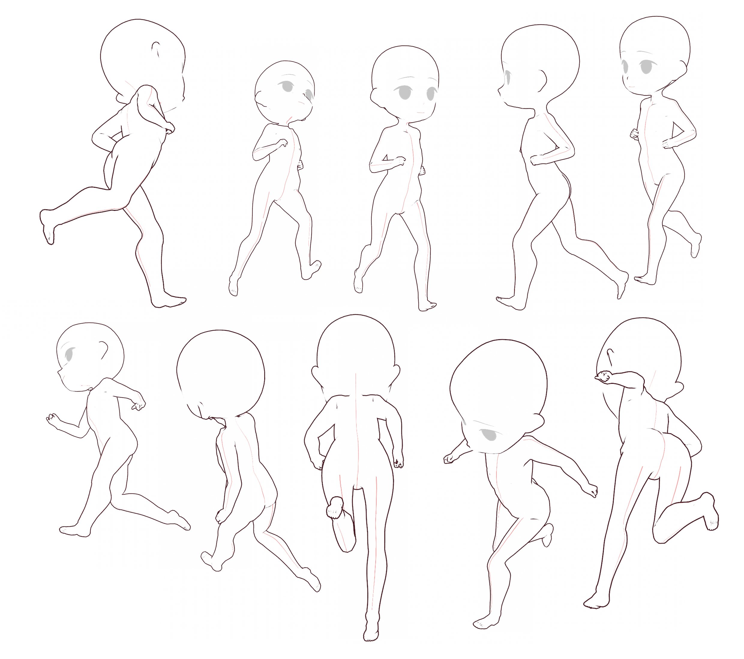 トレス素材ポーズ集 Illust Pose Twitter