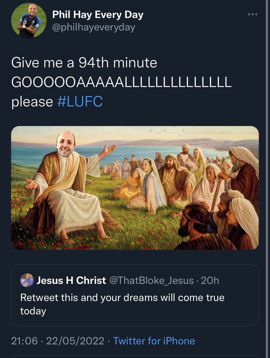 philhayeveryday's tweet photo. A short story in 3 parts. Thanks for following the playbook @PhilHay_ . Guess I have to be religious now #LUFC https://t.co/Bkb4jc8HSM
