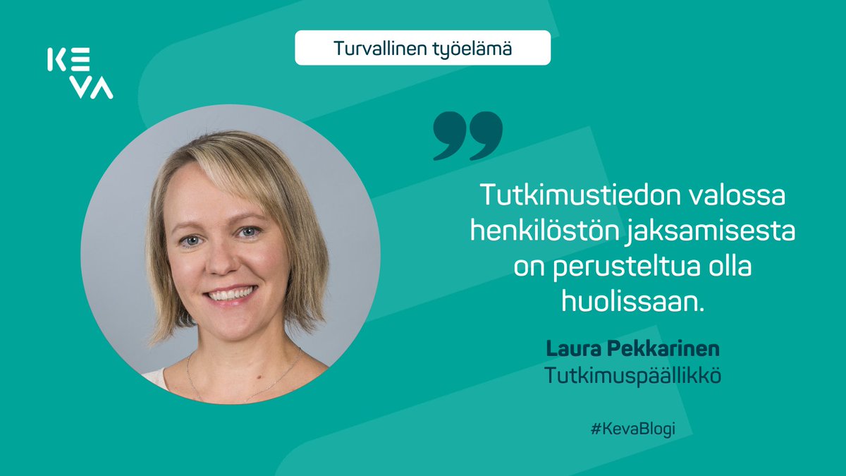 Kunta-alalla moni työskentelee suorittavassa rankassa työssä, jota leimaa epävarmuus ennakoimattomista muutoksista ja jopa työkyvyn menettämisestä. Oikeudenmukainen johtaminen rakentaa luottamusta ja tukee työkykyä muutoksissa, kirjoittaa <a href="/Laurapekkar/">Laura Pekkarinen</a>

📲 keva.fi/blogi-kirjoitu…