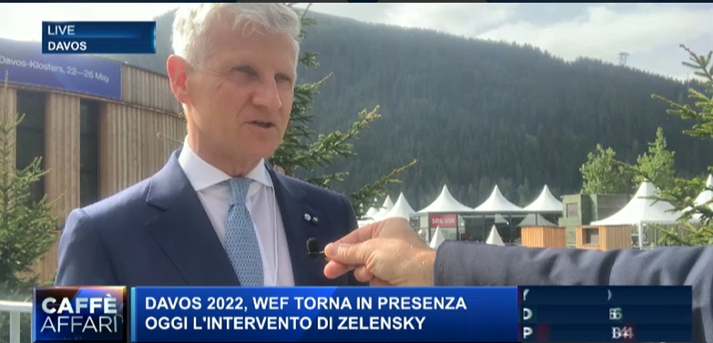 #WEF2022, @andrea_illy, presidente di @illycaffe, ai nostri 🎙️da #Davos: 'Nel breve, la guerra può allontanarci dalla transizione energetica, ma nel medio periodo ci spinge verso la sovranità energetica' #Davos2022