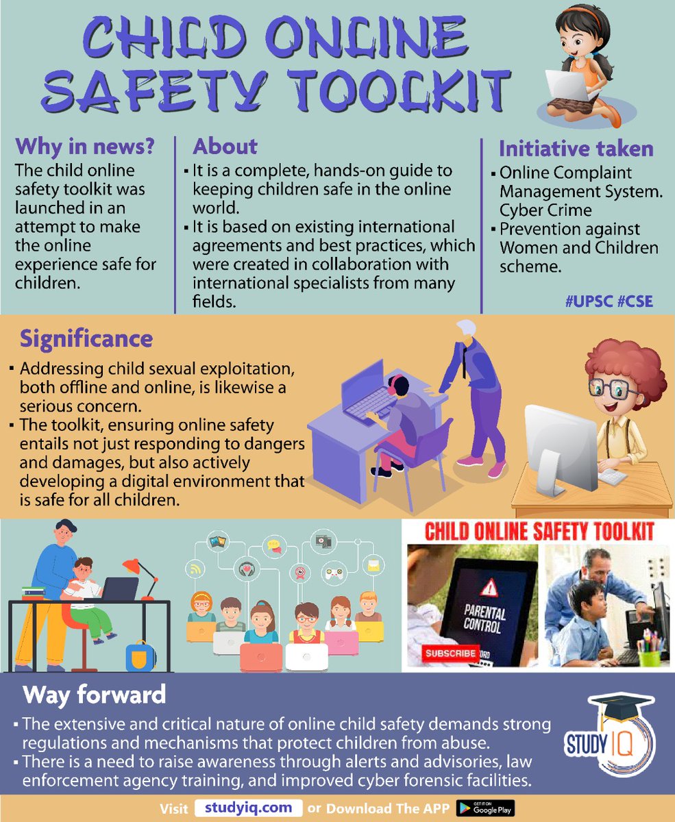 upsciq's tweet photo. #Child Online #Safety #Toolkit
#childonlinesafetytoolkit #childonlinesafety #safetytoolkit #online #onlinesafetytoolkit #upsc #cse #whyinnews #childrensafe #cybercrime #childsafety https://t.co/8sJMtYx7cH