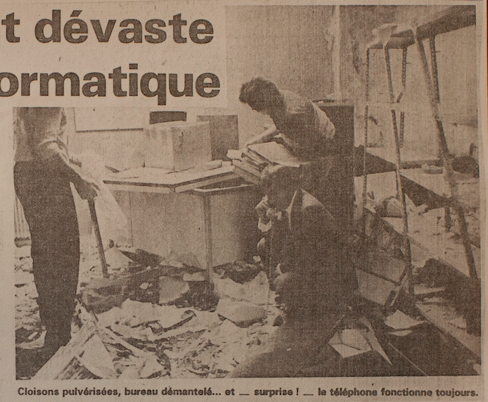 early anti-computation collectives saw the history of computation as a history of policing. on the walls of the burnt-down offices of international computers limited, CLODO wrote "non à l'informaflic;" thus coining a new term to reveal the ties btwn 'information' &amp; 'the police'.
