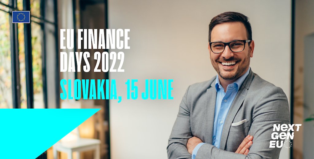 New 🇪🇺 support programmes offer businesses funding💶 for recovery & green & digital transitions.

Financial intermediary or business multiplier? 

Learn📚 about #InvestEU, #SingleMarket & @EUeic at Slovakia’s online event on 15 June!
europa.eu/!pjTcqR 
#EUFinanceDays