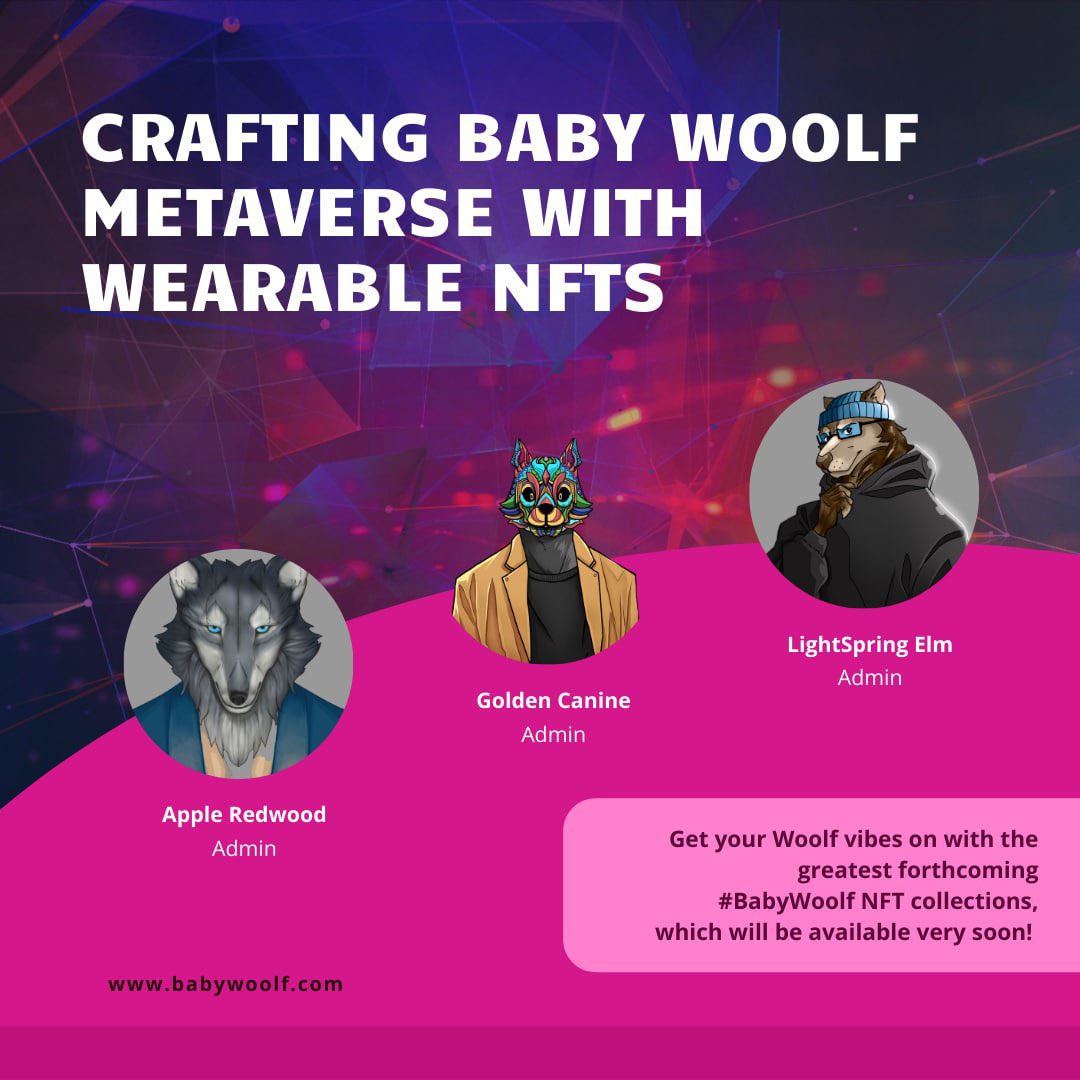 You may be asking what will be the next big step after the verification of BabyWoolf on Bscscan &amp; Dextools several weeks ago?Here are some spoilers for what’s next for the BabyWoolf👇 #BabyWoolf #Bnb #BSC <a href="/coingecko/">CoinGecko</a> <a href="/CoinMarketCap/">CoinMarketCap</a> #NFTs @BabyWoolfArmy #BinanceSmartChain #BSCGems