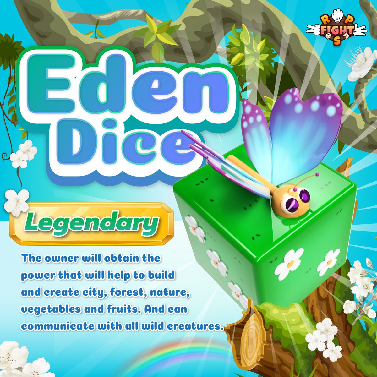 rpsfight's tweet photo. 🎲 Eden dice is a nature and forest creation dice. If the dice land on any area, that area will become fertile quickly. 🌍🌲
#rpsfight https://t.co/ebwPEDbutU