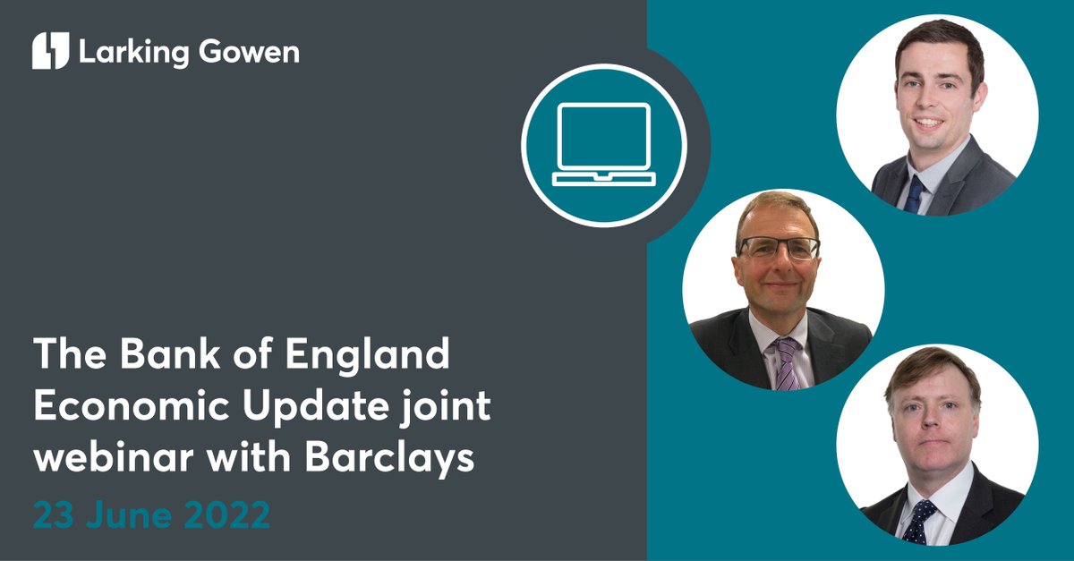 Join us for our joint webinar with Barclays Business and The Bank of England on Thursday 23 June, as we present 'The Bank of England Economic Update'. Book here attendee.gotowebinar.com/register/24689… <a href="/bankofengland/">Bank of England</a> <a href="/Barclays/">Barclays Bank</a>