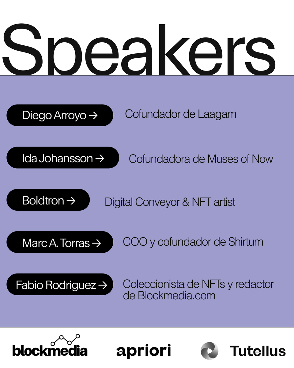 tutellus's tweet photo. Conoce agenda y los speakers del próximo evento #AfterworkWeb3 #NFTs en Barcelona. ¿Te lo vas a perder? 🤔
@mtorres
@idajohanssoncom
@edbyus
@DiegoARRG
Ahí nos vemos tutellianos 👋 https://t.co/pwOYBFXkjk